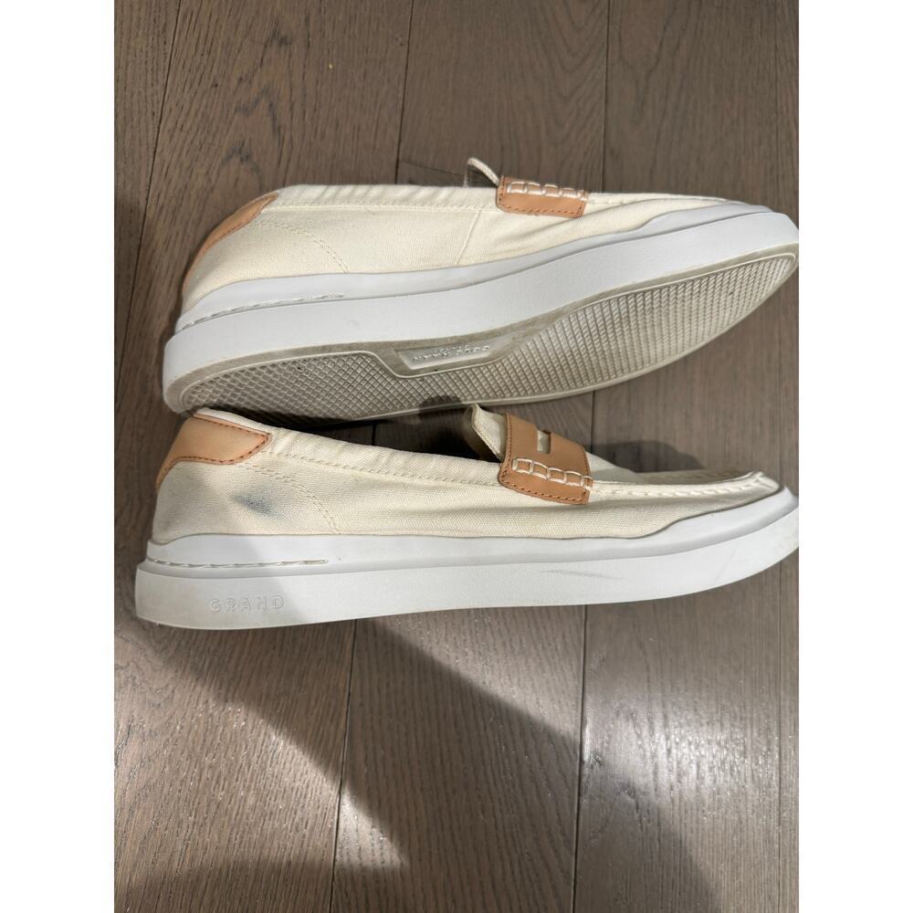 Cole Haan Men's GrandPrø Rally White Canvas Penny Loafer Boat Shoes Size 11 - Picture 8 of 8